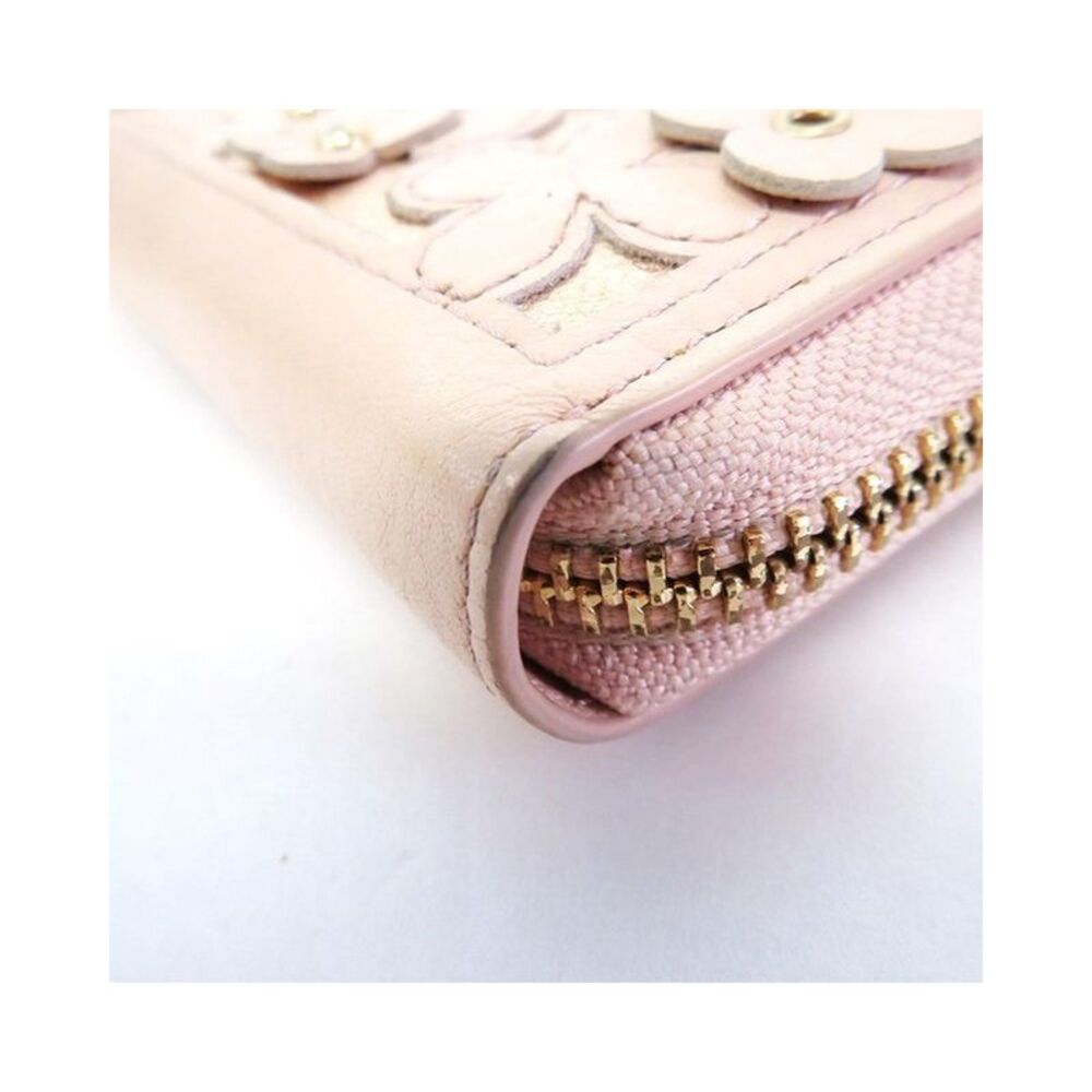 Pre Loved LuxUness Long Leather Wallet with Floral Design - Picture 3 of 8